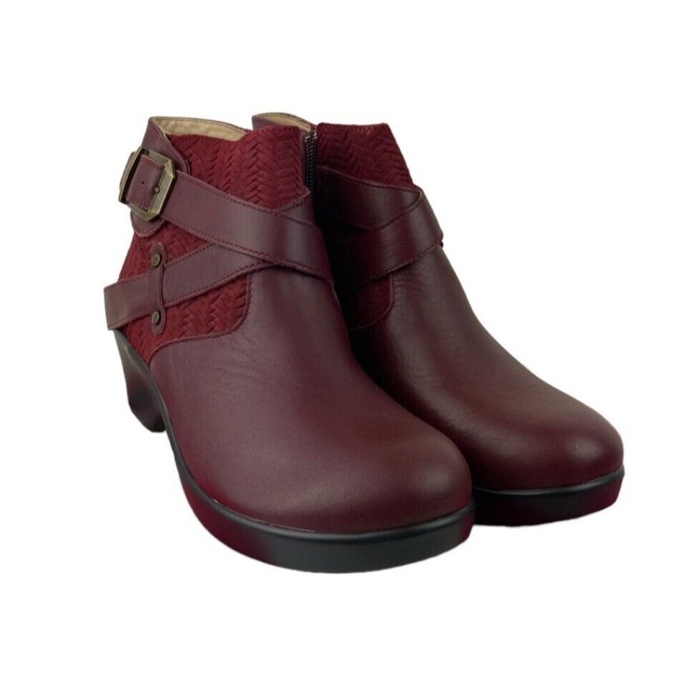 *New Alegria by PG Lite Eva Ankle Booties Womens Size 38 Burgundy Comfort Rogue - Picture 4 of 16